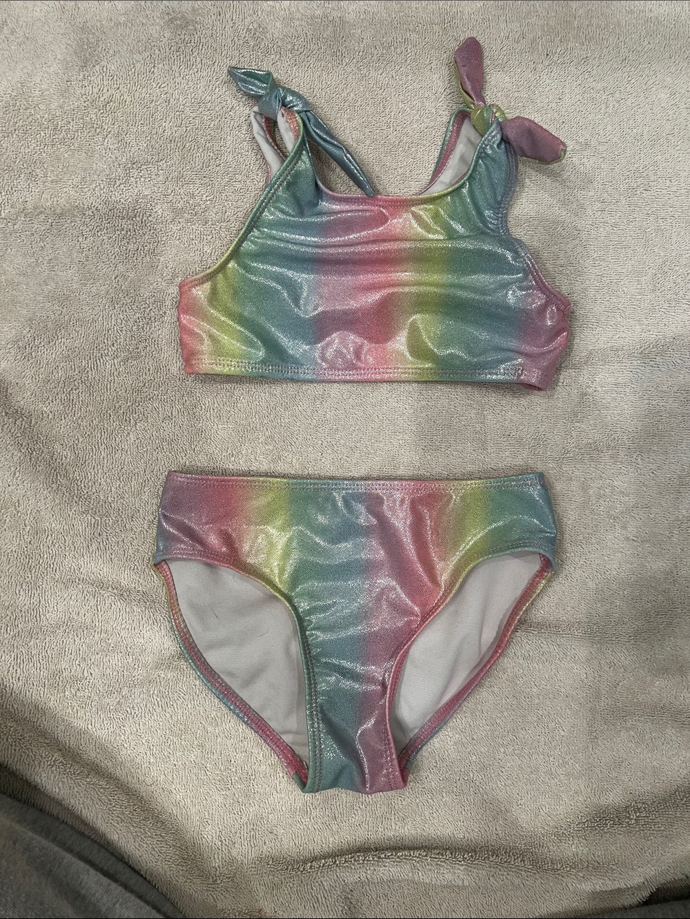Magic Shimmer Rainbow Bikini - Pink Green Blue Yellow